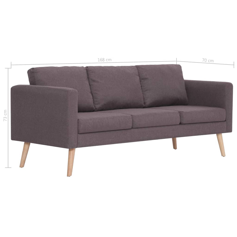 2-Delig Bankstel Stof Taupe 2-zits + 3-zits