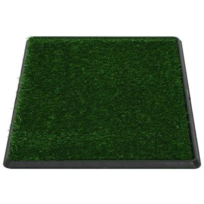 Huisdierentoilet met bak en kunstgras 76x51x3 cm groen 76 x 51 x 3 cm