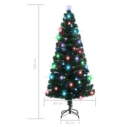 Kerstboom Met Led En Standaard 180 Cm Glasvezel 180 x 90 cm