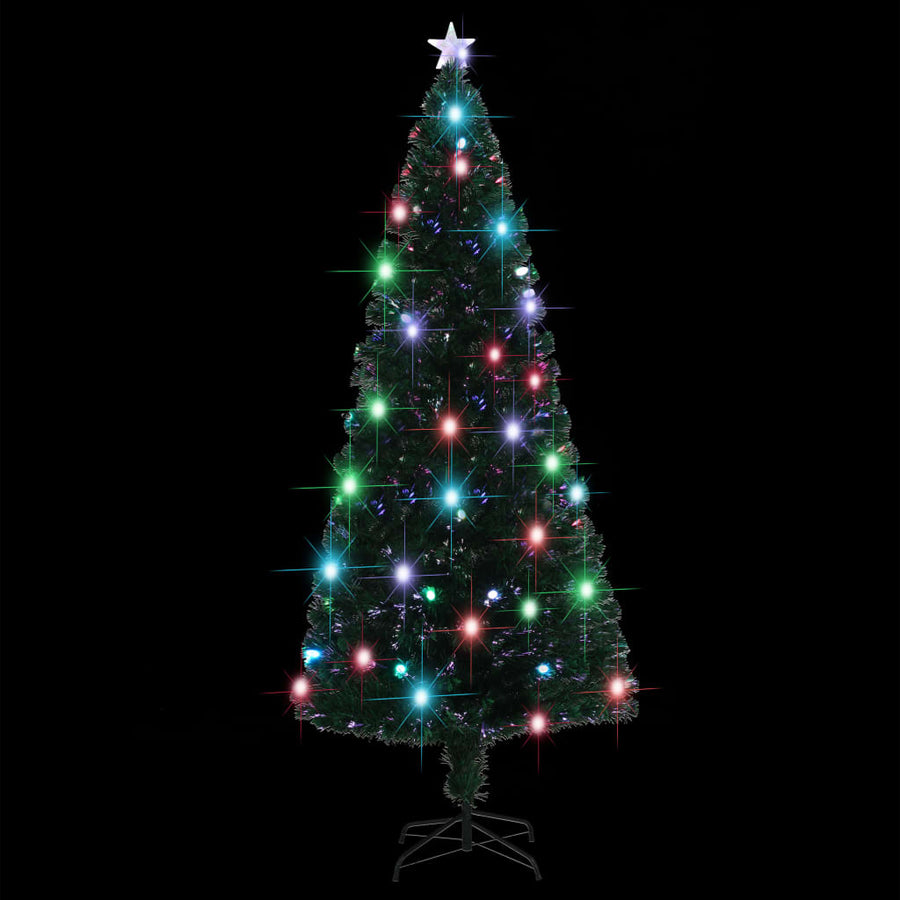 Kerstboom met LED en standaard 210 cm glasvezel