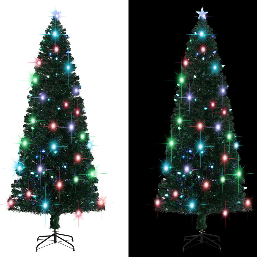 Voorverlichte Kerstboom Met Standaard En Led 240 Cm Glasvezel Wit