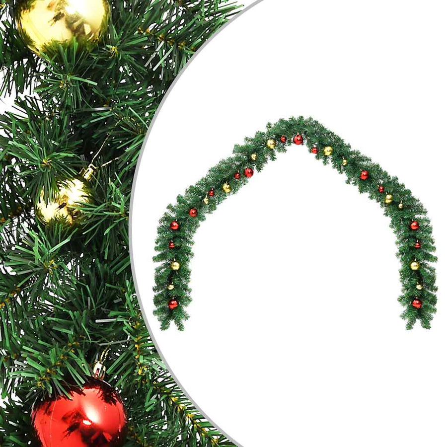 Kerstslinger Versierd Met Kerstballen 5 m