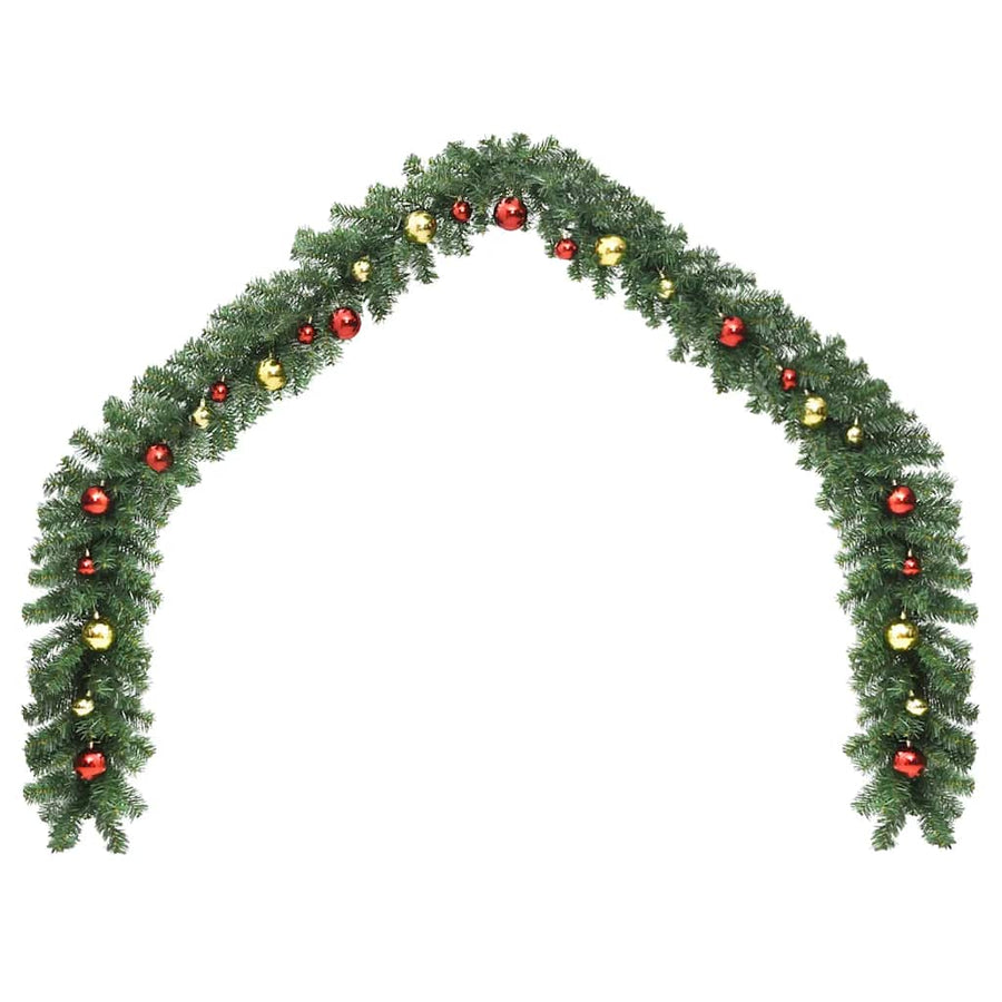 Kerstslinger Versierd Met Kerstballen 5 m