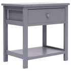Nightstand 40x29x42 cm paulownia wood grey