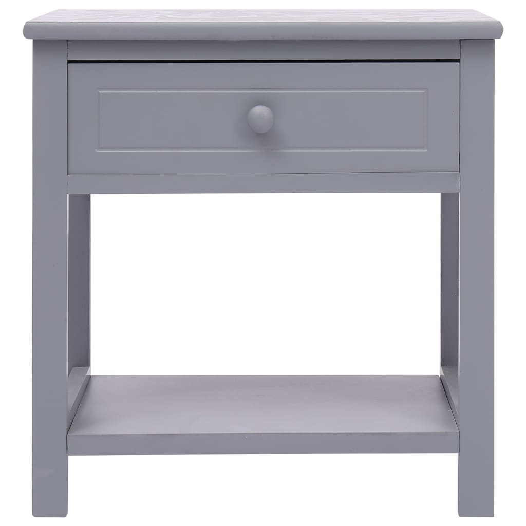 Nachtkastje 40X9X4 Cm Paulowniahout 2 Grijs