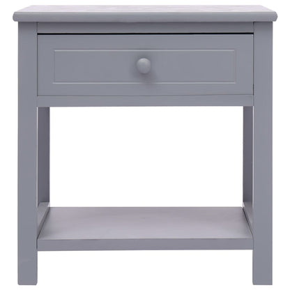 Nachtkastje 40X9X4 Cm Paulowniahout 2 Grijs