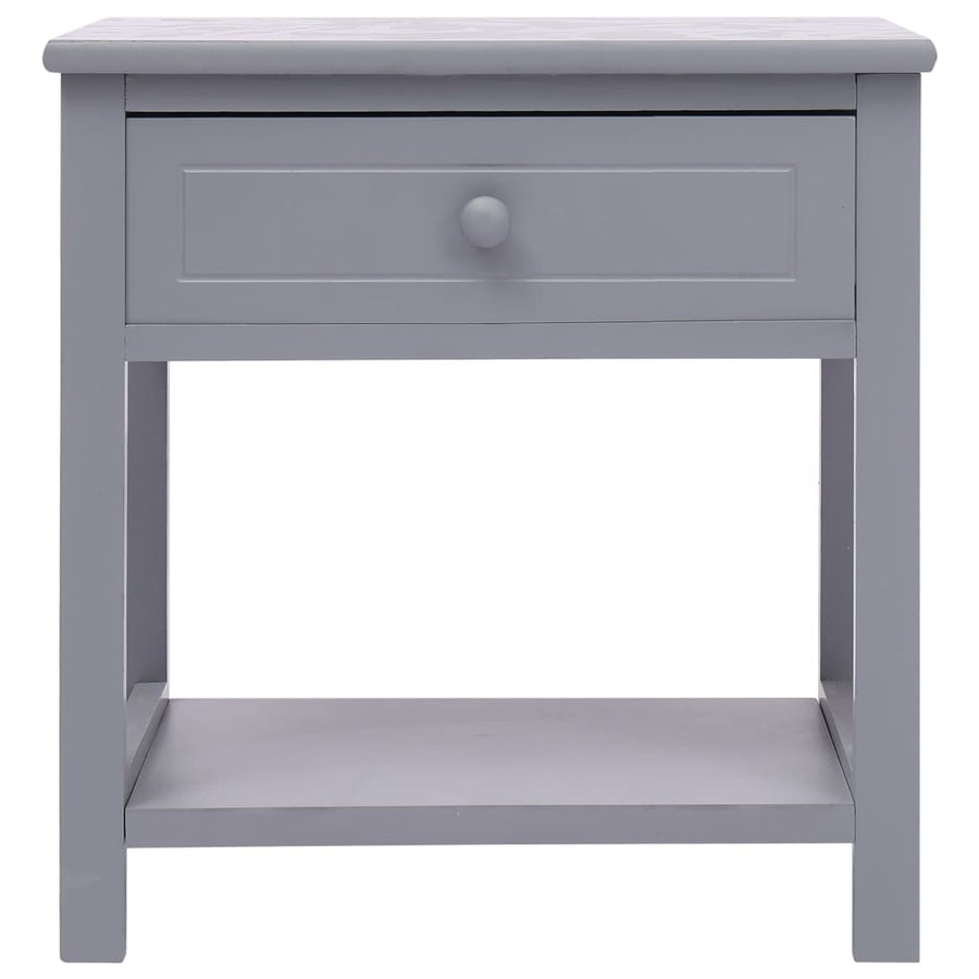 Nachtkastje 40X9X4 Cm Paulowniahout 2 Grijs