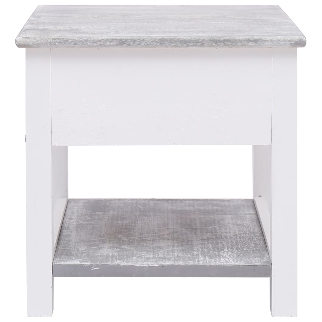 Bijzettafel 40X40X40 Cm Paulowniahout Grijs
