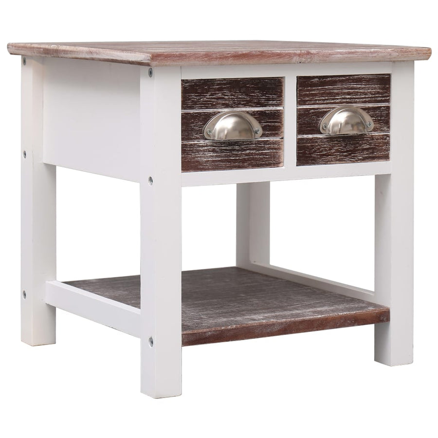 Bijzettafel 40X40X40 Cm Paulowniahout Bruin