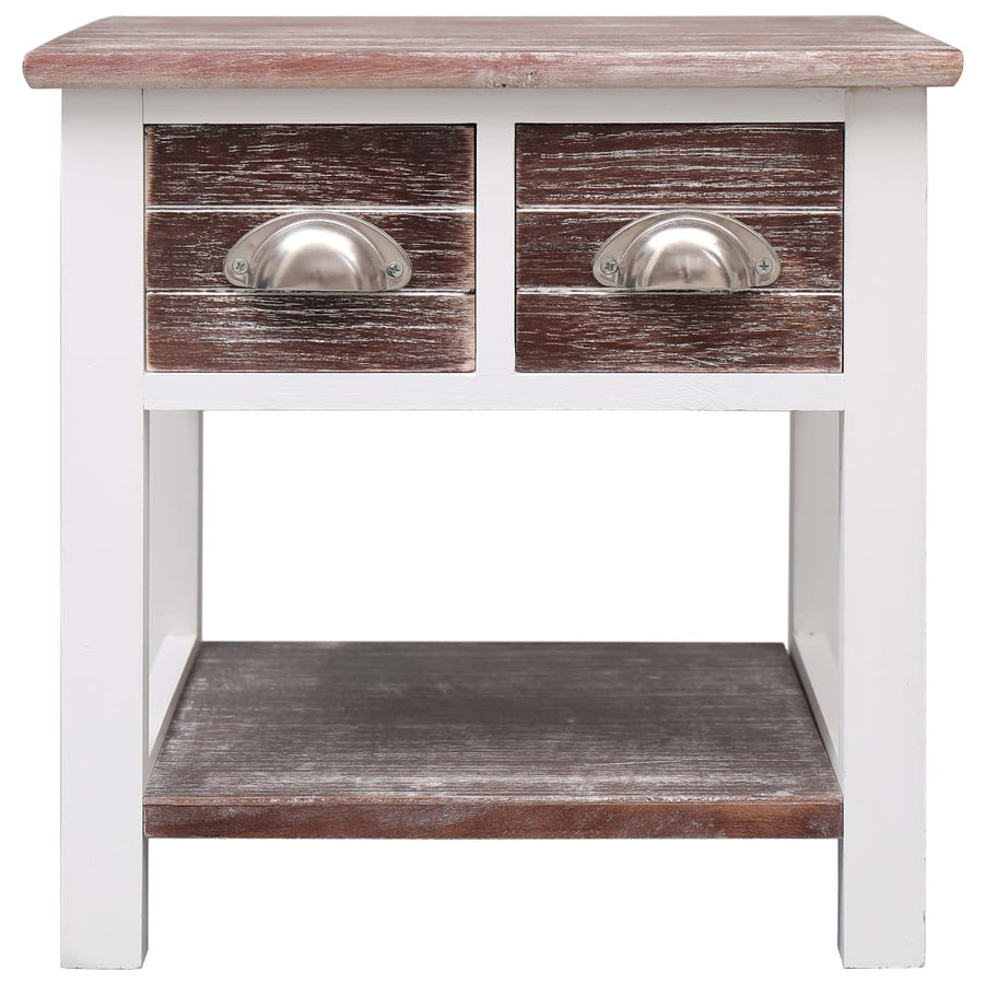 Bijzettafel 40X40X40 Cm Paulowniahout Bruin