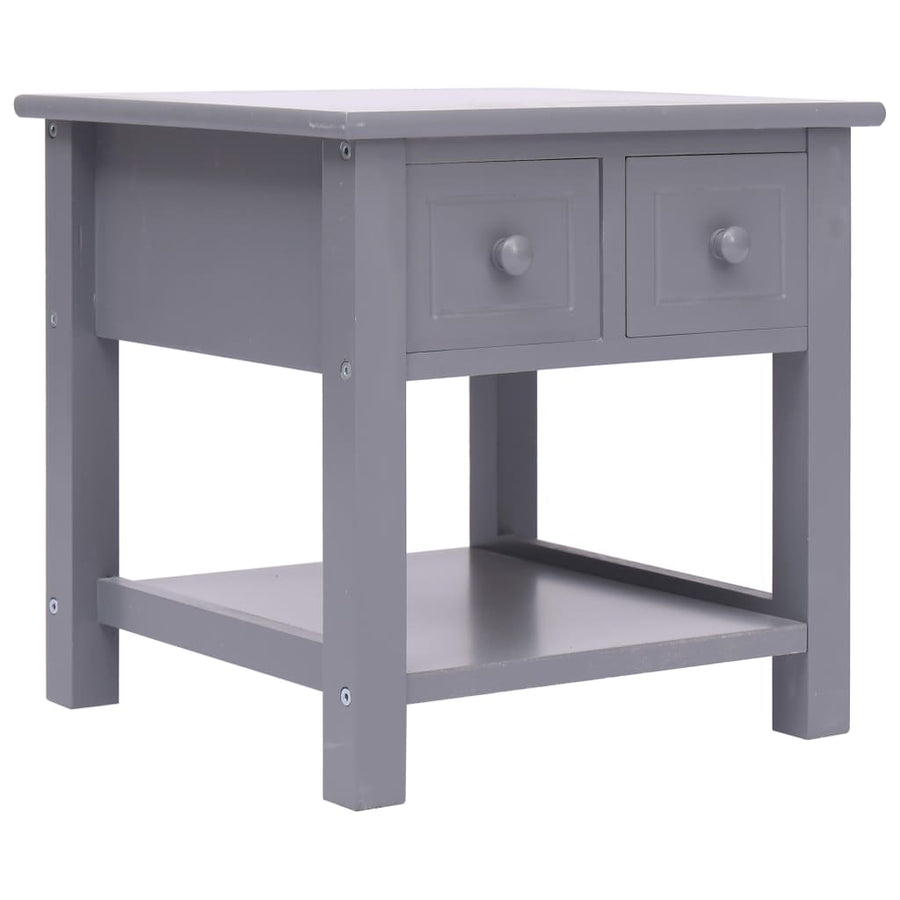 Bijzettafel 40X40X40 Cm Paulowniahout Grijs