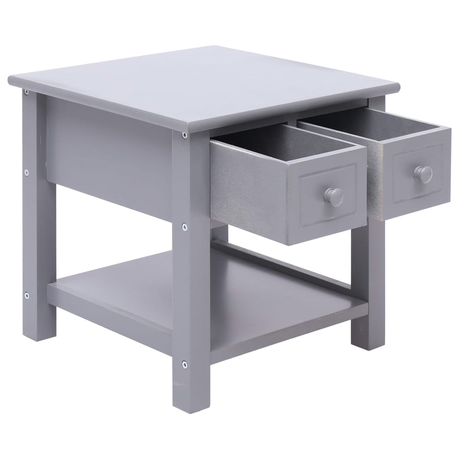 Bijzettafel 40X40X40 Cm Paulowniahout Grijs