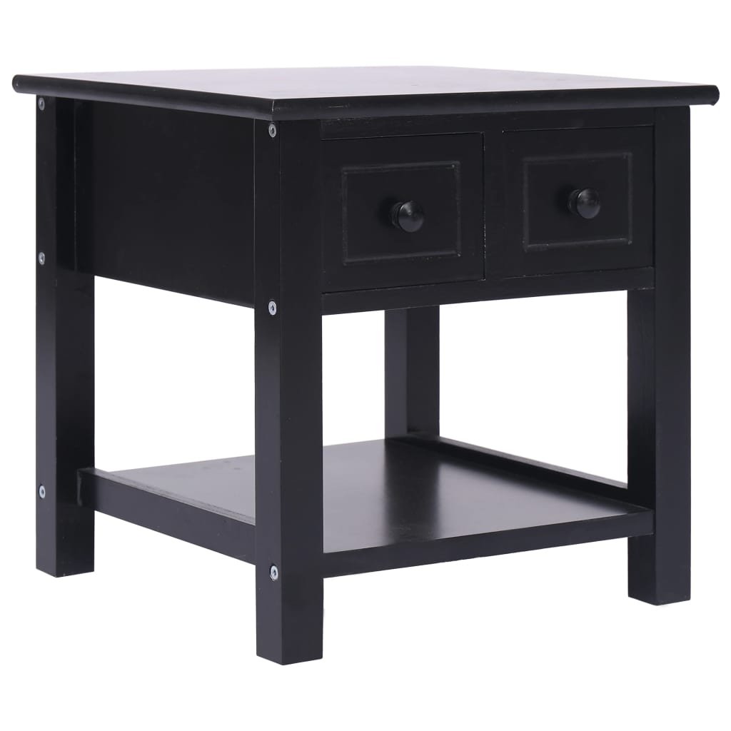 Bijzettafel 40X40X40 Cm Paulowniahout Zwart