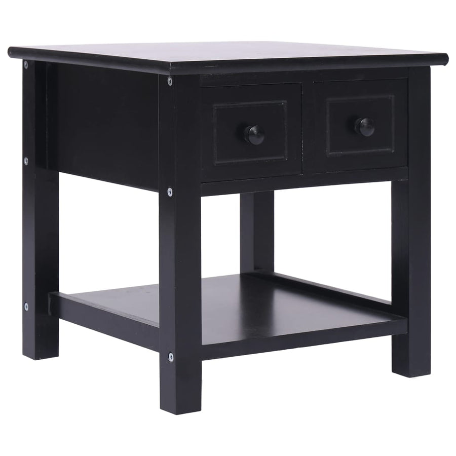 Bijzettafel 40X40X40 Cm Paulowniahout Zwart