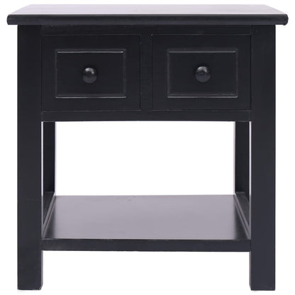 Bijzettafel 40X40X40 Cm Paulowniahout Zwart