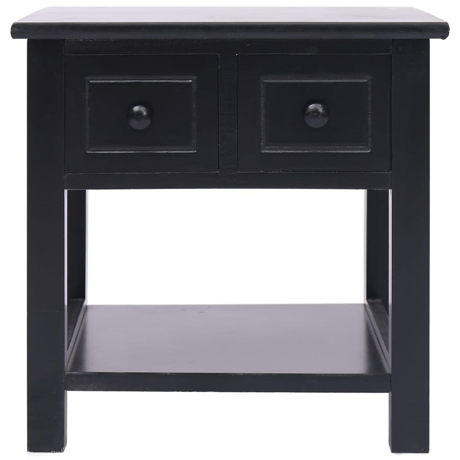 Bijzettafel 40X40X40 Cm Paulowniahout Zwart