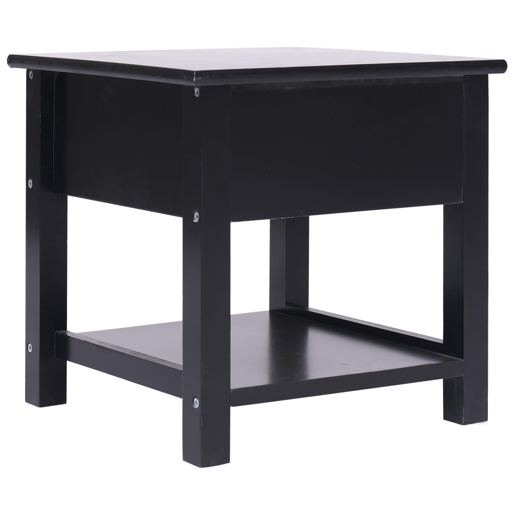 Bijzettafel 40X40X40 Cm Paulowniahout Zwart