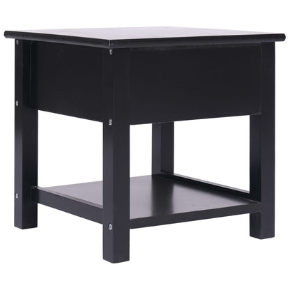Bijzettafel 40X40X40 Cm Paulowniahout Zwart