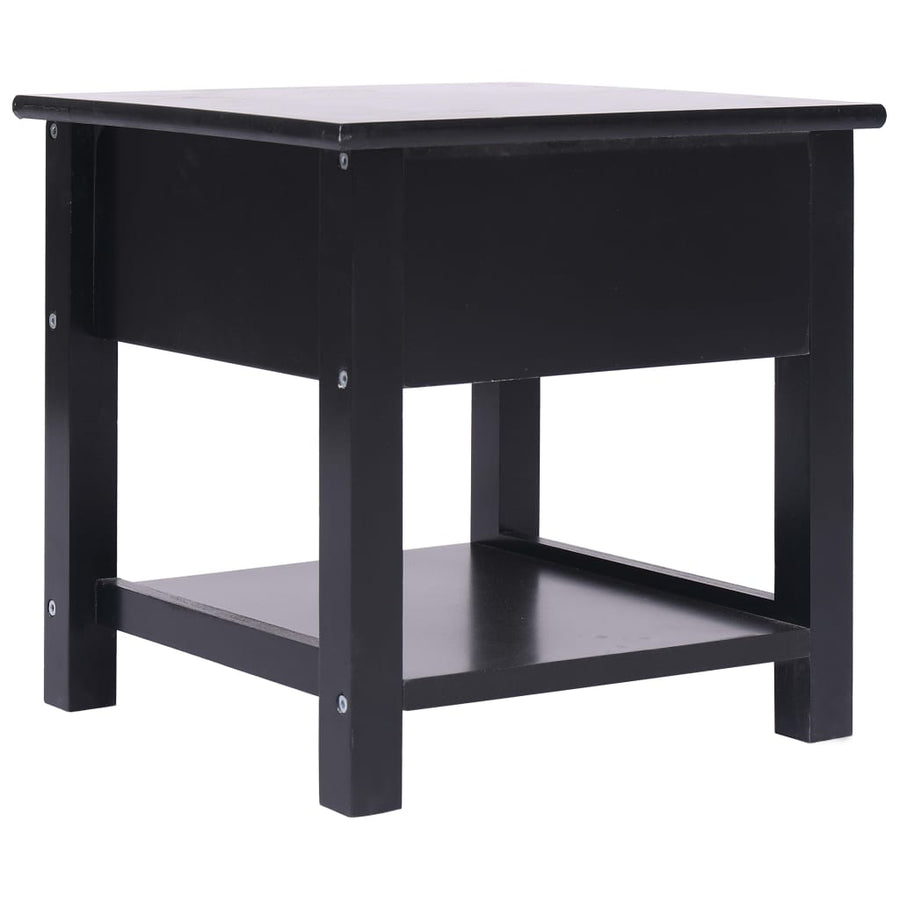 Bijzettafel 40X40X40 Cm Paulowniahout Zwart