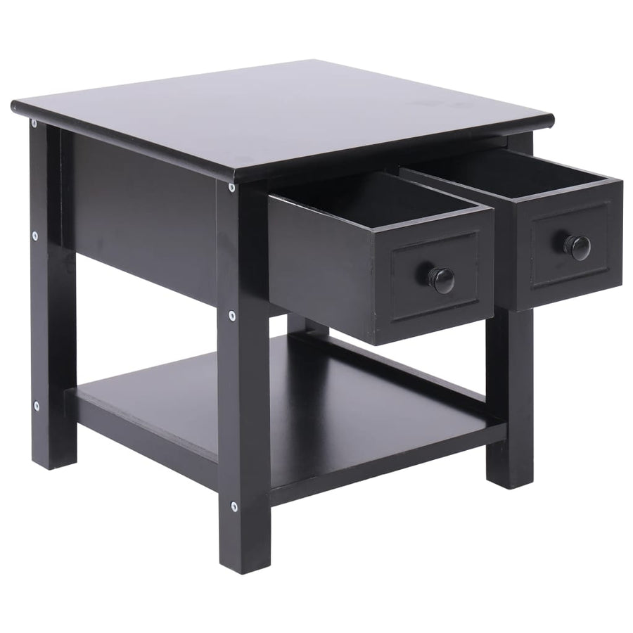 Bijzettafel 40X40X40 Cm Paulowniahout Zwart