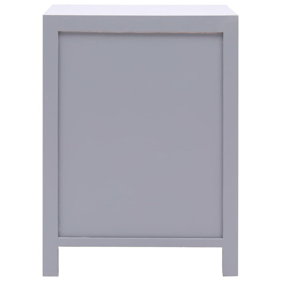 Nachtkastje 38X28X52 Cm Paulowniahout Grijs
