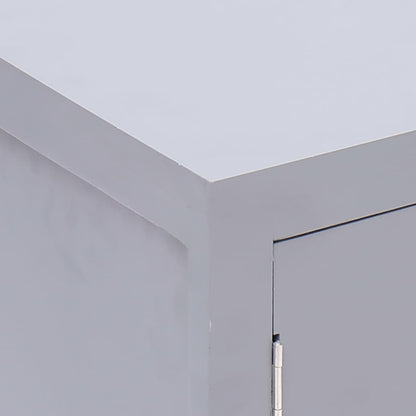 Nachtkastje 38X28X52 Cm Paulowniahout Grijs