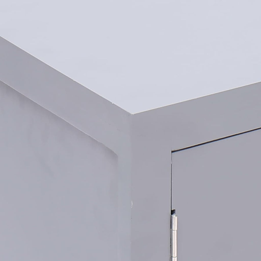 Nachtkastje 38X28X52 Cm Paulowniahout Grijs