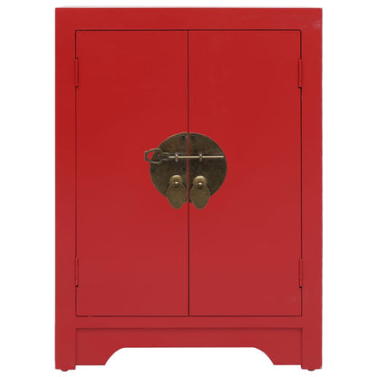 Nachtkastje 38x28x52 cm paulowniahout rood