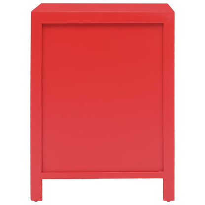 Nachtkastje 38x28x52 cm paulowniahout rood