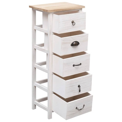 Bijzetkast 35X25X87 Cm Paulowniahout 35 x 25 x 87 cm