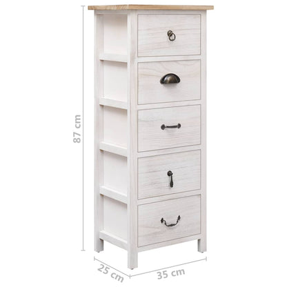 Bijzetkast 35X25X87 Cm Paulowniahout 35 x 25 x 87 cm