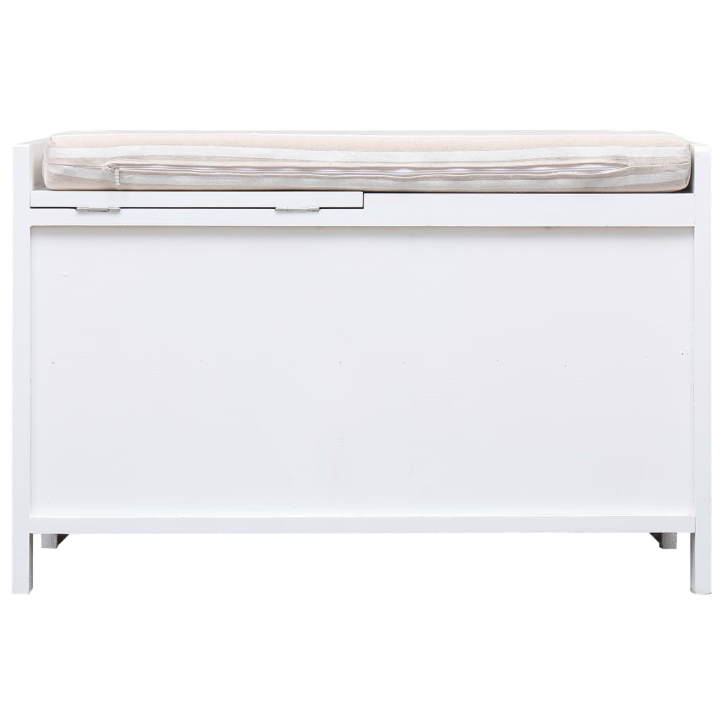 Halbank 70x33,5x45 cm paulowniahout wit