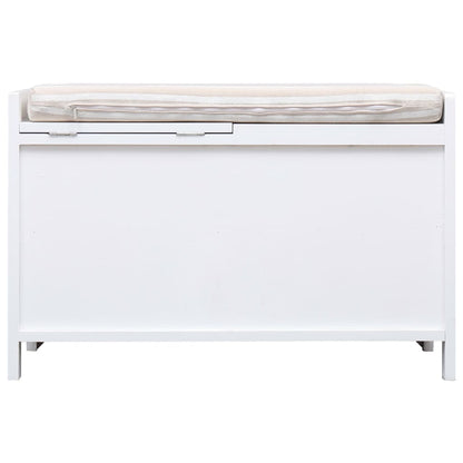 Halbank 70x33,5x45 cm paulowniahout wit