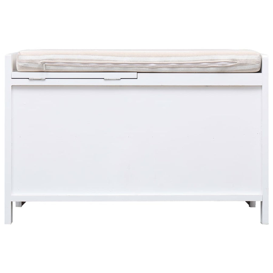 Halbank 70x33,5x45 cm paulowniahout wit