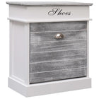 Shoe Cabinet 50x28x58 cm Paulownia Wood Grey