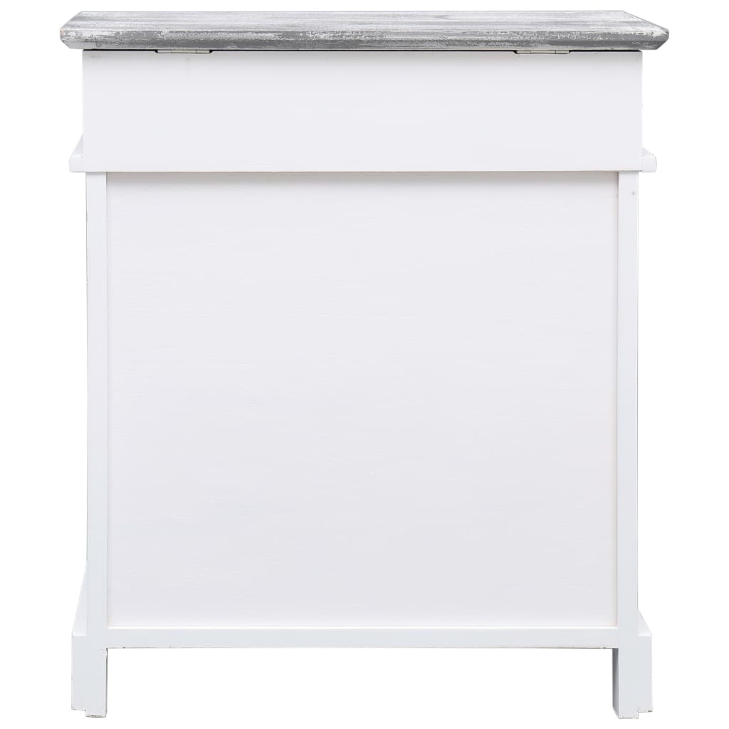 Schoenenkast 50X28X58 Cm Paulowniahout Grijs