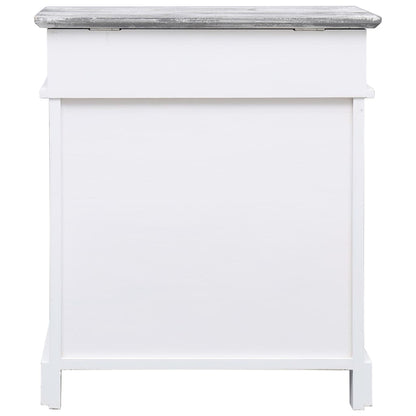 Schoenenkast 50X28X58 Cm Paulowniahout Grijs