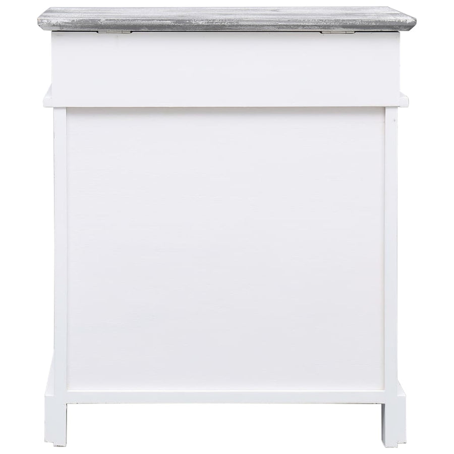 Schoenenkast 50X28X58 Cm Paulowniahout Grijs