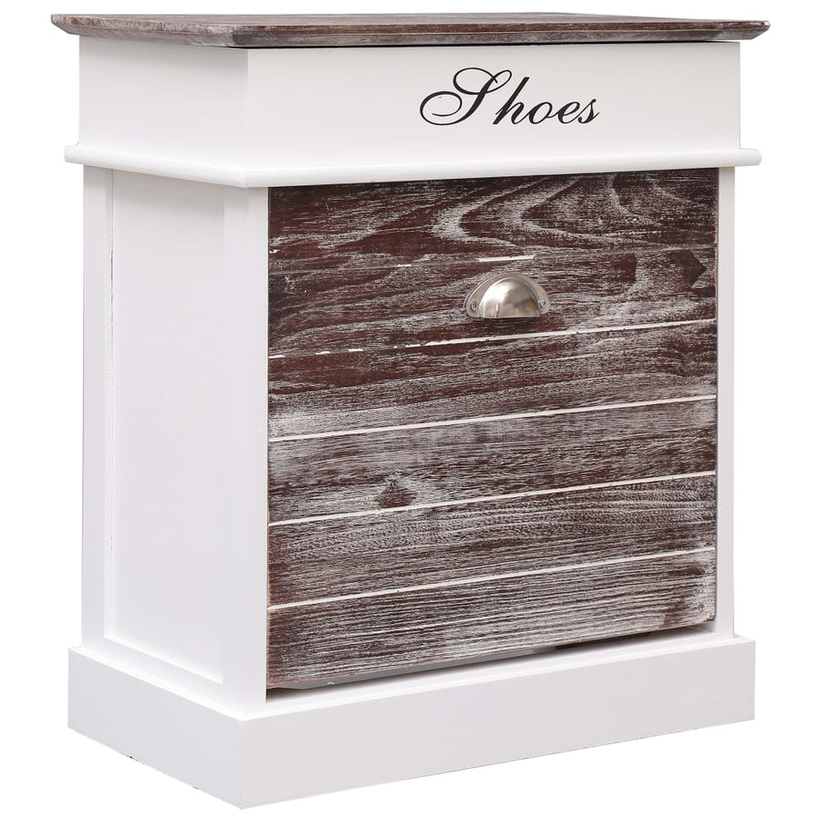 Schoenenkast 50X28X58 Cm Paulowniahout Grijs
