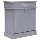 Shoe Cabinet 50x28x58 cm Paulownia Wood Grey