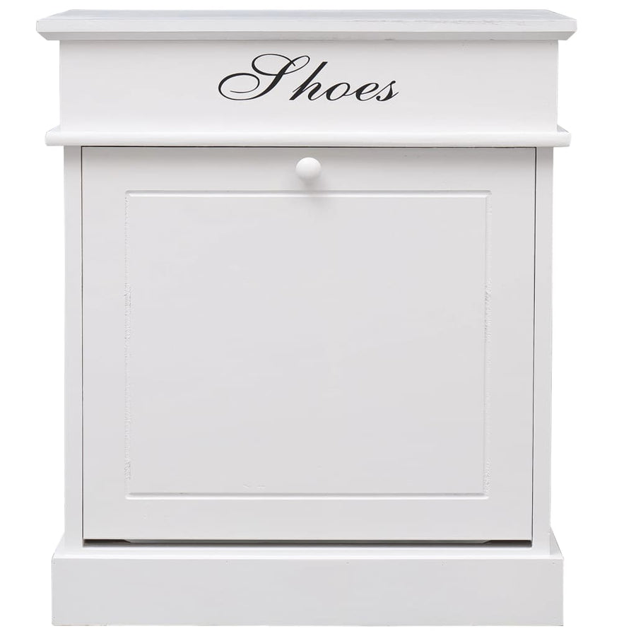 Schoenenkast 50x28x58 cm paulowniahout wit Wit