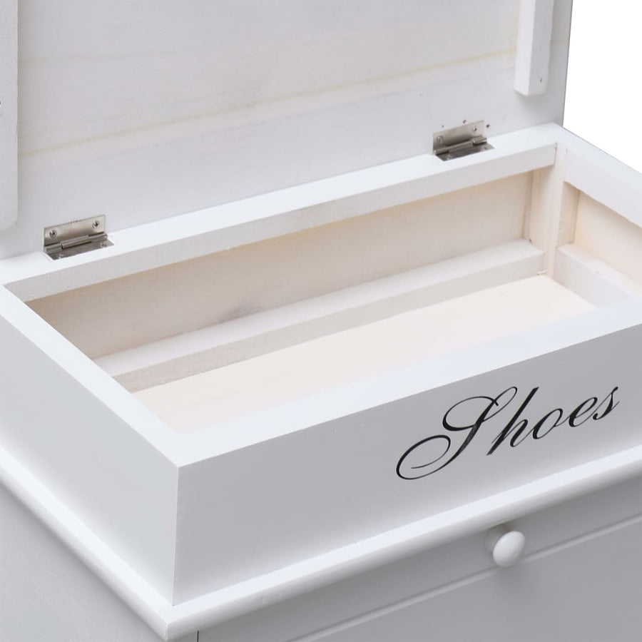Schoenenkast 50x28x58 cm paulowniahout wit Wit