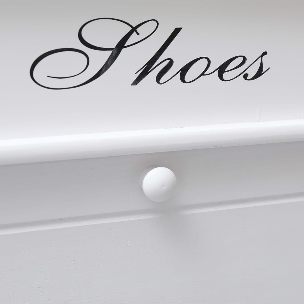 Schoenenkast 50x28x58 cm paulowniahout wit Wit