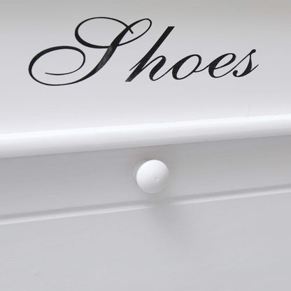 Schoenenkast 50x28x58 cm paulowniahout wit Wit