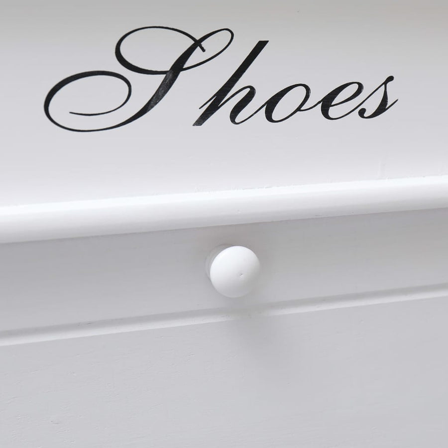 Schoenenkast 50x28x58 cm paulowniahout wit Wit