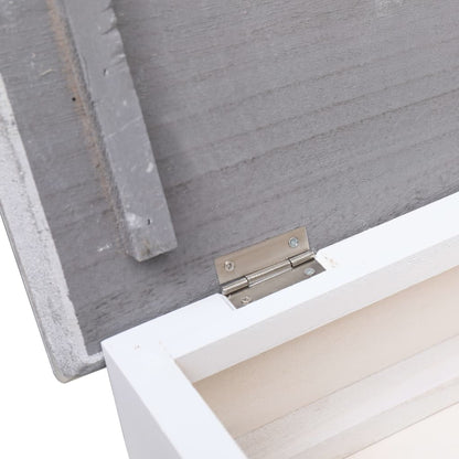 Schoenenkast 50X28X98 Cm Paulowniahout Grijs en wit