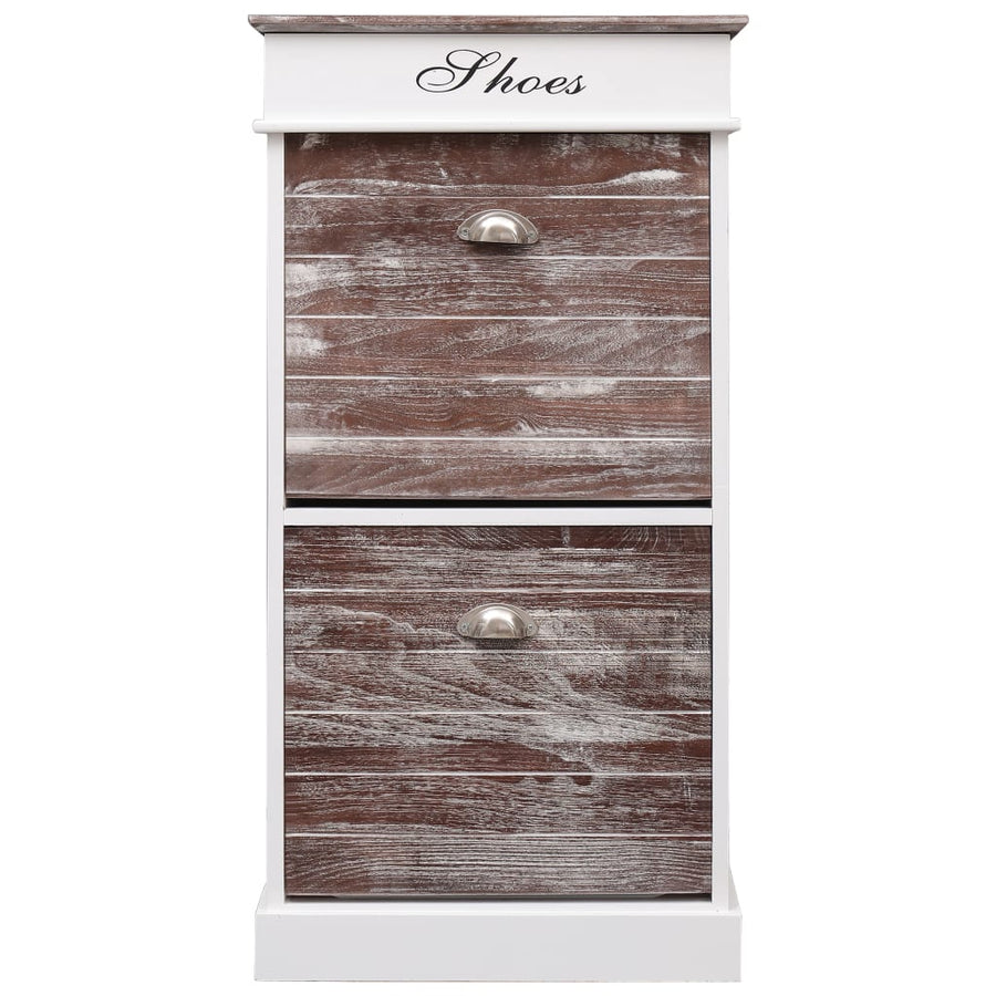 Schoenenkast 50x28x98 cm paulowniahout bruin Bruin