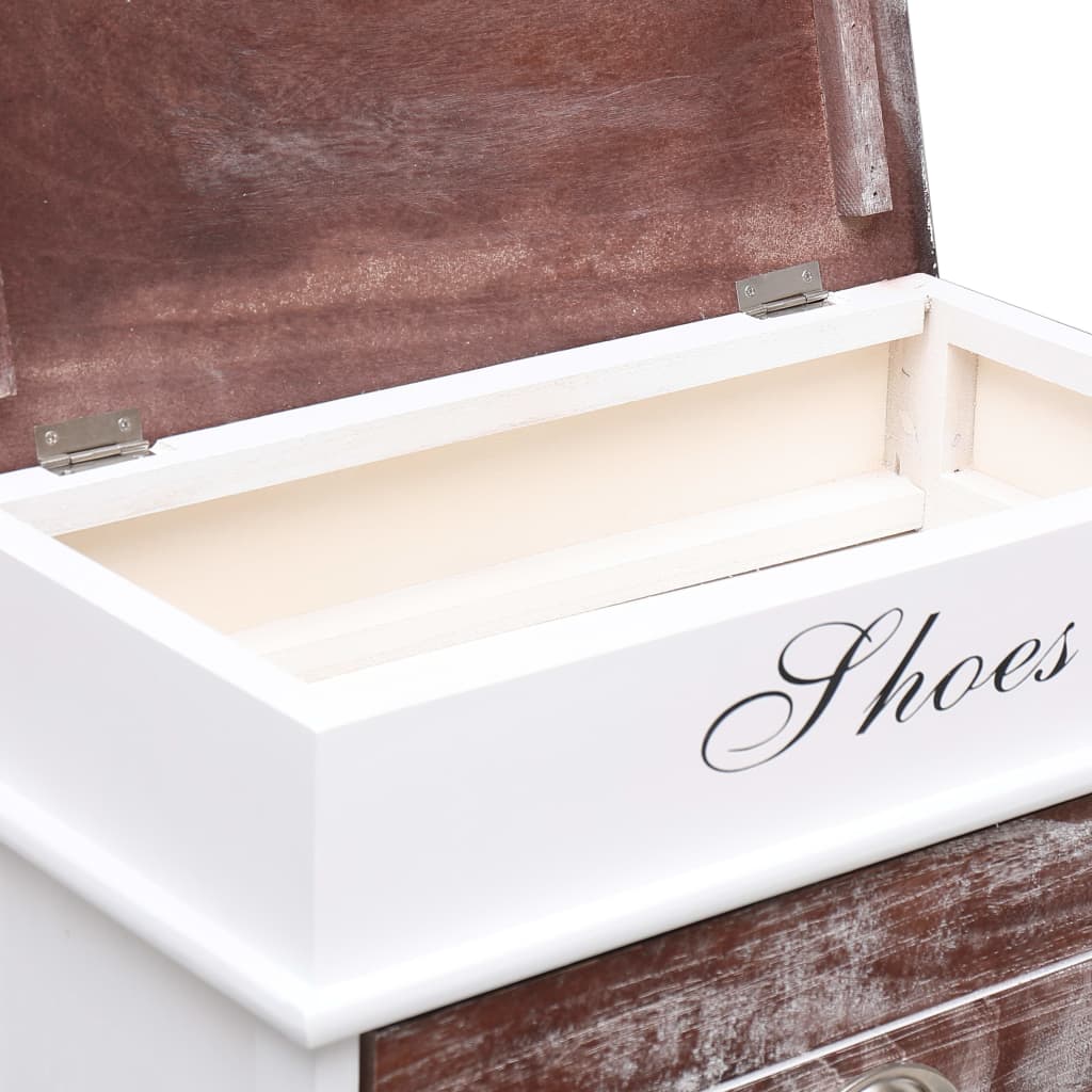 Schoenenkast 50x28x98 cm paulowniahout bruin Bruin