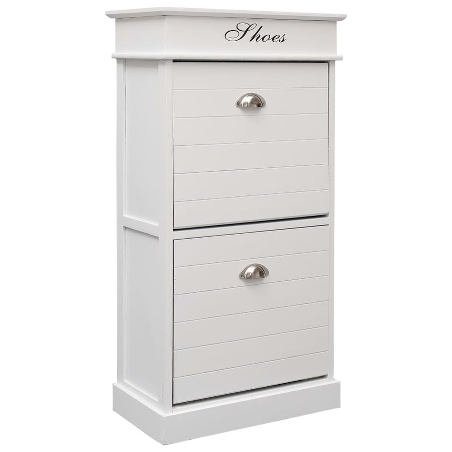 Schoenenkast 50X28X98 Cm Paulowniahout Grijs