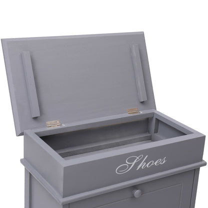 Schoenenkast 50X28X98 Cm Paulowniahout Grijs